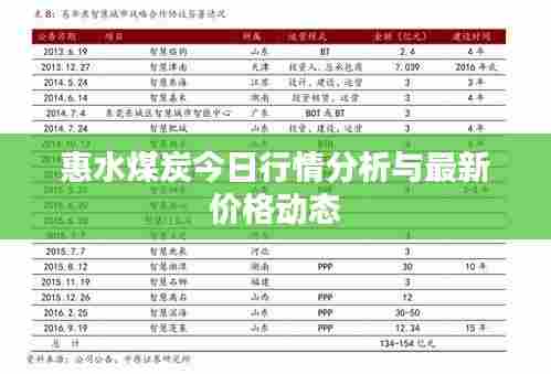 惠水煤炭今日行情分析与最新价格动态