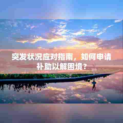 突发状况应对指南,如何申请补助以解困境?
