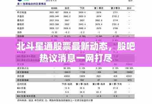 北斗星通股票最新动态,股吧热议消息一网打尽