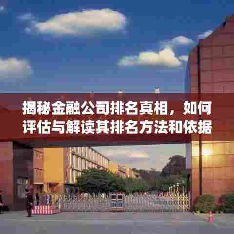 揭秘金融公司排名真相，如何评估与解读其排名方法和依据