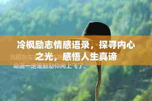 冷枫励志情感语录,探寻内心之光,感悟人生真谛