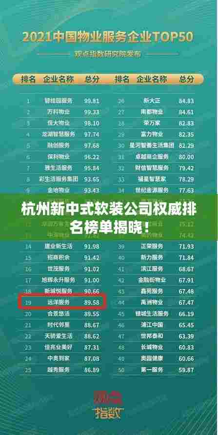 杭州新中式软装公司权威排名榜单揭晓!