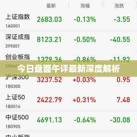 今日盘面午评最新深度解析