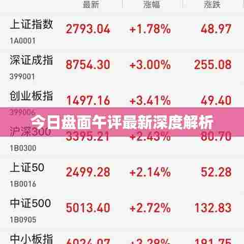 今日盘面午评最新深度解析