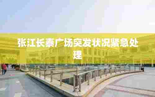 张江长泰广场突发状况紧急处理