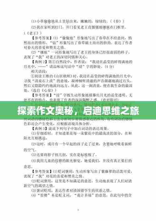 探索作文奥秘,启迪思维之旅