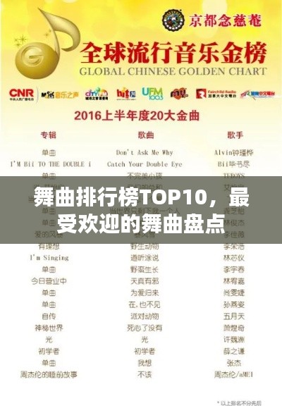 舞曲排行榜TOP10,最受欢迎的舞曲盘点