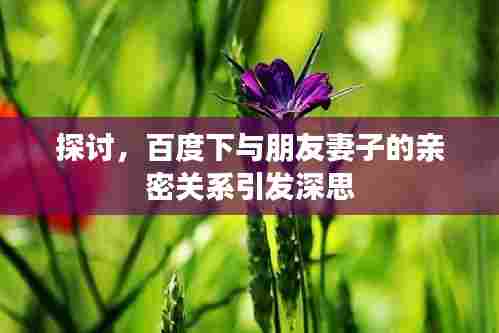 探讨,百度下与朋友妻子的亲密关系引发深思