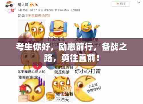 考生你好,励志前行,备战之路,勇往直前!