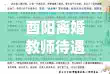 酉阳离婚教师待遇政策深度解读,最新政策解析与待遇揭秘