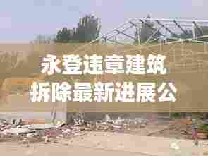 永登违章建筑拆除最新进展公告揭秘,动态更新,拆除行动进行中!