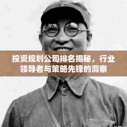 投资规划公司排名揭秘,行业领导者与策略先锋的洞察