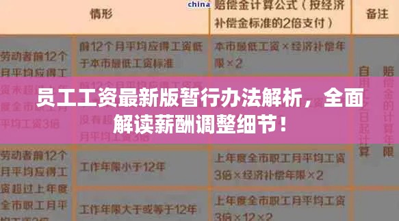 员工工资最新版暂行办法解析,全面解读薪酬调整细节!