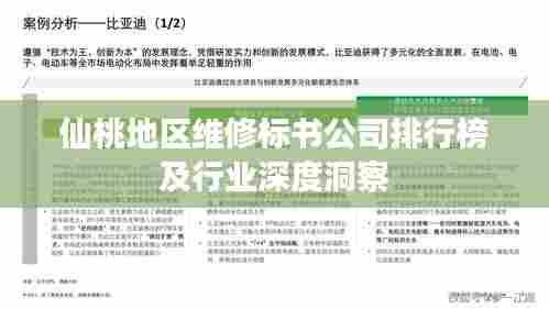 仙桃地区维修标书公司排行榜及行业深度洞察