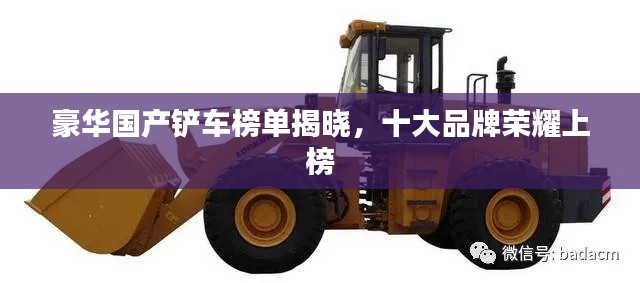 豪华国产铲车榜单揭晓，十大品牌荣耀上榜