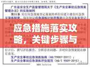 应急措施落实攻略,关键步骤与实践指南全解析