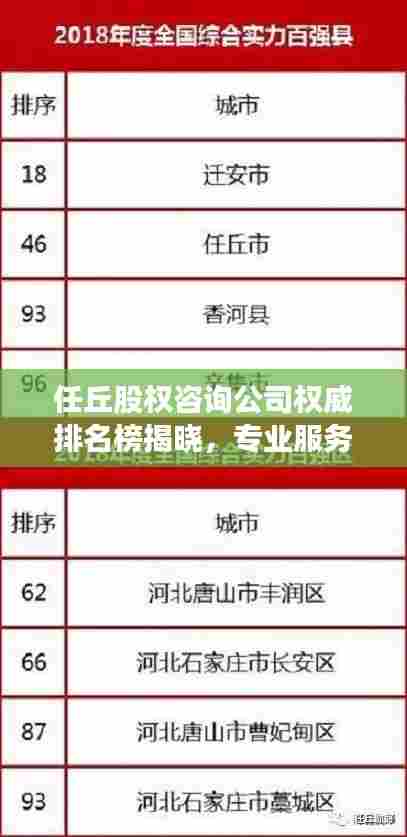 任丘股权咨询公司权威排名榜揭晓,专业服务的力量探索