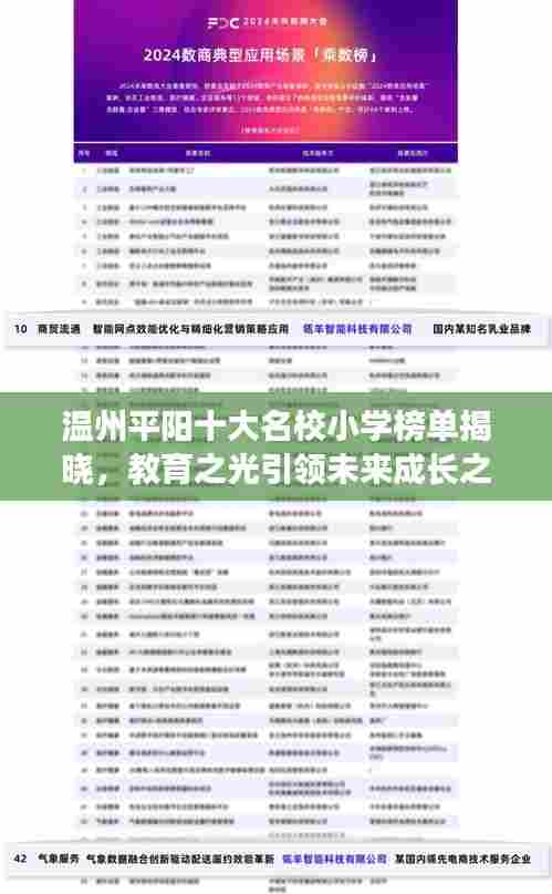 温州平阳十大名校小学榜单揭晓，教育之光引领未来成长之路