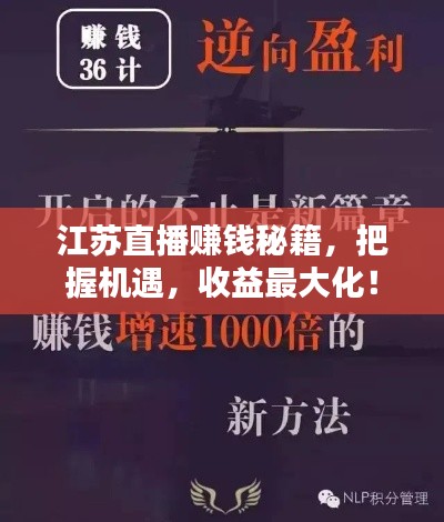 江苏直播赚钱秘籍，把握机遇，收益最大化！