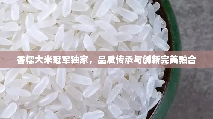 香糯大米冠军独家,品质传承与创新完美融合