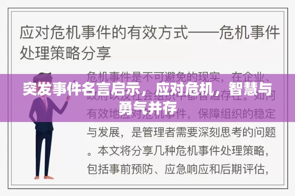 突发事件名言启示，应对危机，智慧与勇气并存