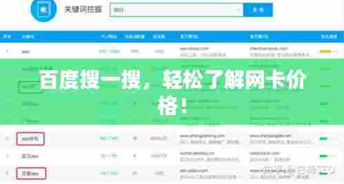 百度搜一搜，轻松了解网卡价格！