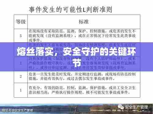 熔丝落实,安全守护的关键环节