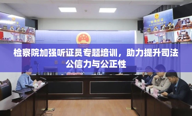 检察院加强听证员专题培训,助力提升司法公信力与公正性