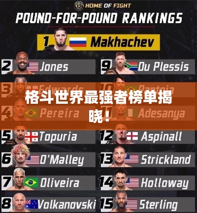 格斗世界最强者榜单揭晓!