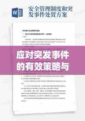 应对突发事件的有效策略与实践处置方法