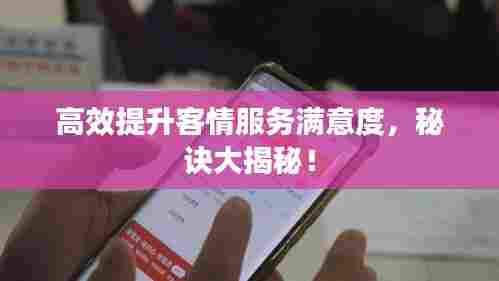 高效提升客情服务满意度，秘诀大揭秘！