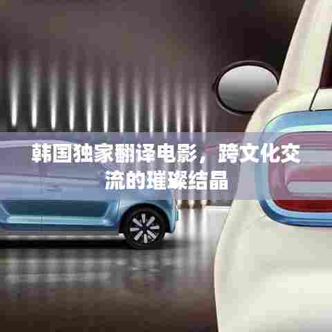 韩国独家翻译电影,跨文化交流的璀璨结晶