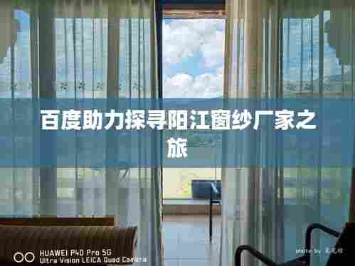 百度助力探寻阳江窗纱厂家之旅