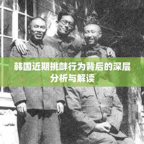 韩国近期挑衅行为背后的深层分析与解读