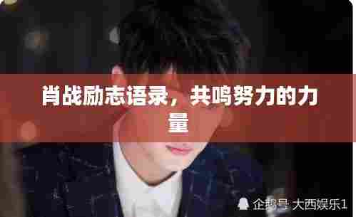 肖战励志语录,共鸣努力的力量